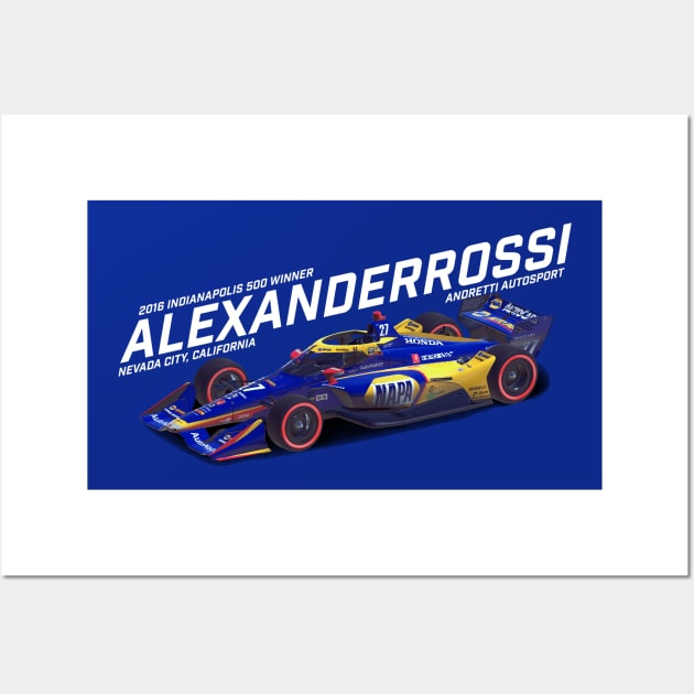 Alexander Rossi 2021 primary (white) Wall Art by Sway Bar Designs